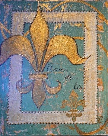 Sold: Fleur De Lis 
~ 8" x 12"